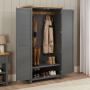 Marbury Slate Grey Painted Double Hallway Coat & Shoe Cupboard