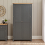 Marbury Slate Grey Painted Double Shaker Kitchen Pantry Cupboard