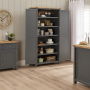 Marbury Slate Grey Painted Double Shaker Kitchen Pantry Cupboard