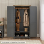 Marbury Slate Grey Painted Double Shaker Kitchen Pantry Cupboard