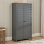 Marbury Slate Grey Painted Double Shaker Linen Cupboard