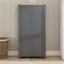 Marbury Slate Grey Painted Double Shaker Linen Cupboard