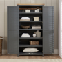 Marbury Slate Grey Painted Double Shaker Linen Cupboard