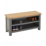 Marbury Slate Grey Painted Shoe Storage Hallway Bench