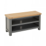 Marbury Slate Grey Painted Shoe Storage Hallway Bench