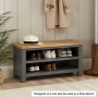 Marbury Slate Grey Painted Small TV Unit Stand – Up to 50” TV Size