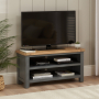 Marbury Slate Grey Painted Small TV Unit Stand – Up to 50” TV Size