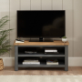 Marbury Slate Grey Painted Small TV Unit Stand – Up to 50” TV Size