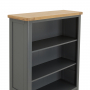 Marbury Slate Grey Painted Tall Wide Bookcase with 2 Door Cupboard