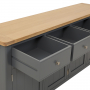 Marbury Slate Grey Painted Extra Large 4 Drawer 4 Door Sideboard