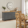 Marbury Slate Grey Painted Extra Large 4 Drawer 4 Door Sideboard