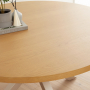 Industrial Natural Oak 150cm Round Dining Table with Grey Starburst Legs – 6 to 8 Seater