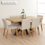 Industrial Herringbone Natural Oak 160cm Dining Table with Black Starburst Legs – 4 to 6 Seater