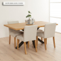 Industrial Herringbone Natural Oak 160cm Dining Table with Black Starburst Legs – 4 to 6 Seater