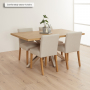 Industrial Herringbone Limed Oak 160cm Dining Table with Grey Starburst Legs – 4 to 6 Seater