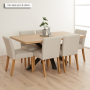 Industrial Herringbone White Oak 160cm Dining Table with Black Starburst Legs – 4 to 6 Seater