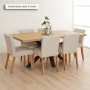 Industrial Herringbone Natural Oak 180cm Dining Table with Black Starburst Legs – 6 to 8 Seater