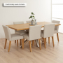 Industrial Herringbone Natural Oak 180cm Dining Table with Grey Starburst Legs – 6 to 8 Seater