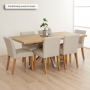 Industrial Herringbone Limed Oak 180cm Dining Table with Grey Starburst Legs – 6 to 8 Seater