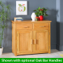 London Oak 2 Door 2 Drawer Sideboard