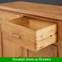 London Oak 2 Door 2 Drawer Sideboard