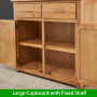 London Oak 2 Door 2 Drawer Sideboard