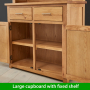 London Oak Glazed Dresser