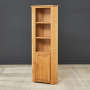 London Oak Tall Corner Display Cabinet Unit