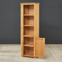 London Oak Tall Corner Display Cabinet Unit