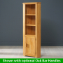 London Oak Tall Corner Display Cabinet Unit