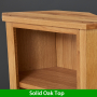 London Oak Tall Corner Display Cabinet Unit