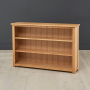 London Oak Low Wide 2 Shelf Bookcase