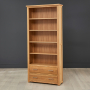 London Oak Large Bookcase with 2 Drawers