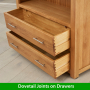 London Oak Large Bookcase with 2 Drawers