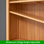 London Oak Large Bookcase with 2 Drawers