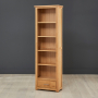 London Oak Narrow 1 Drawer Bookcase