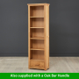 London Oak Narrow 1 Drawer Bookcase