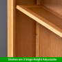 London Oak Narrow 1 Drawer Bookcase