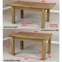 Solid Oak Medium Extension Dining Table Seats 6 to 8