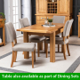 Solid Oak Small Extension Dining Table Seats 4 to 6