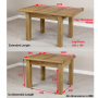 Solid Oak Small Extension Dining Table Seats 4 to 6