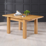 Solid Oak Small Extension Dining Table Seats 4 to 6