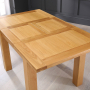 Solid Oak Small Extension Dining Table Seats 4 to 6