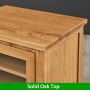 London Oak Hi-Fi Media Unit Storage Cabinet