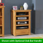 London Oak Hi-Fi Media Unit Stand