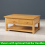 London Oak 2 Drawer Coffee Table