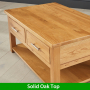 London Oak 2 Drawer Coffee Table