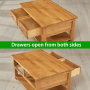 London Oak 2 Drawer Coffee Table