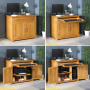 London Oak Hideaway Home Office Computer Desk