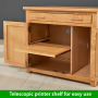 London Oak Hideaway Home Office Computer Desk